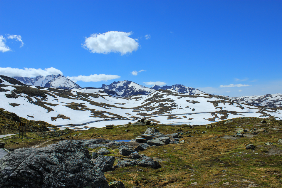 Norwegen Oppland Schnee