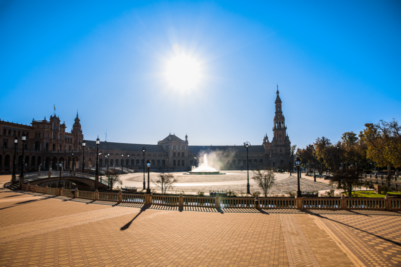 Sevilla- Plaza de Espana bei Tag