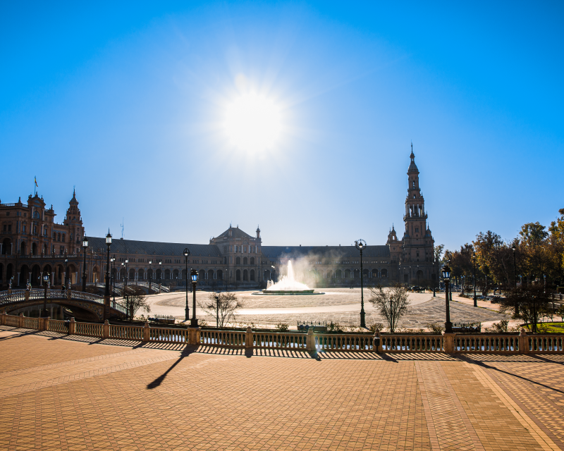 Sevilla- Plaza de Espana bei Tag