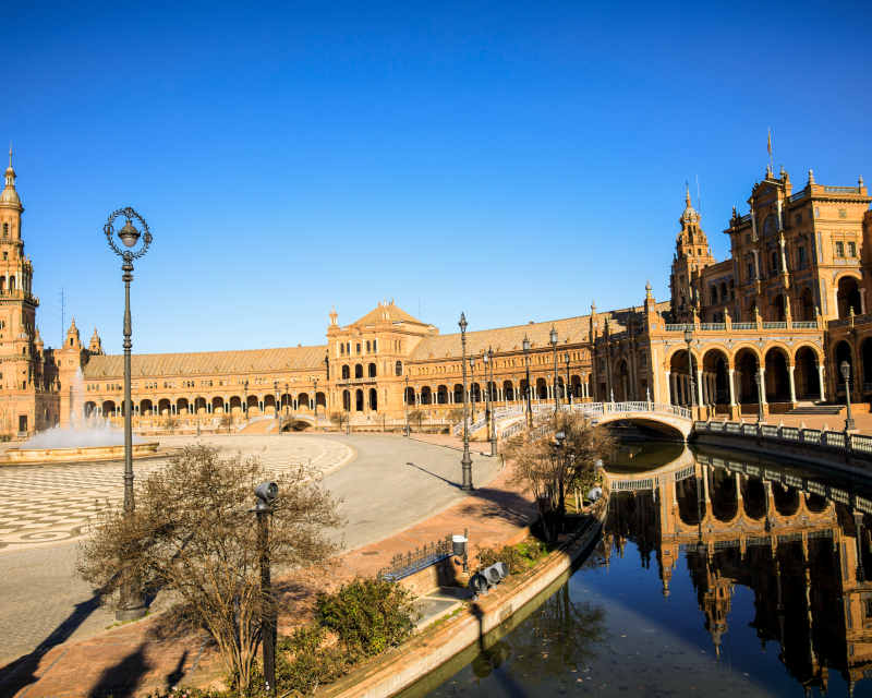 Sevilla- Plaza de Espana am Tag